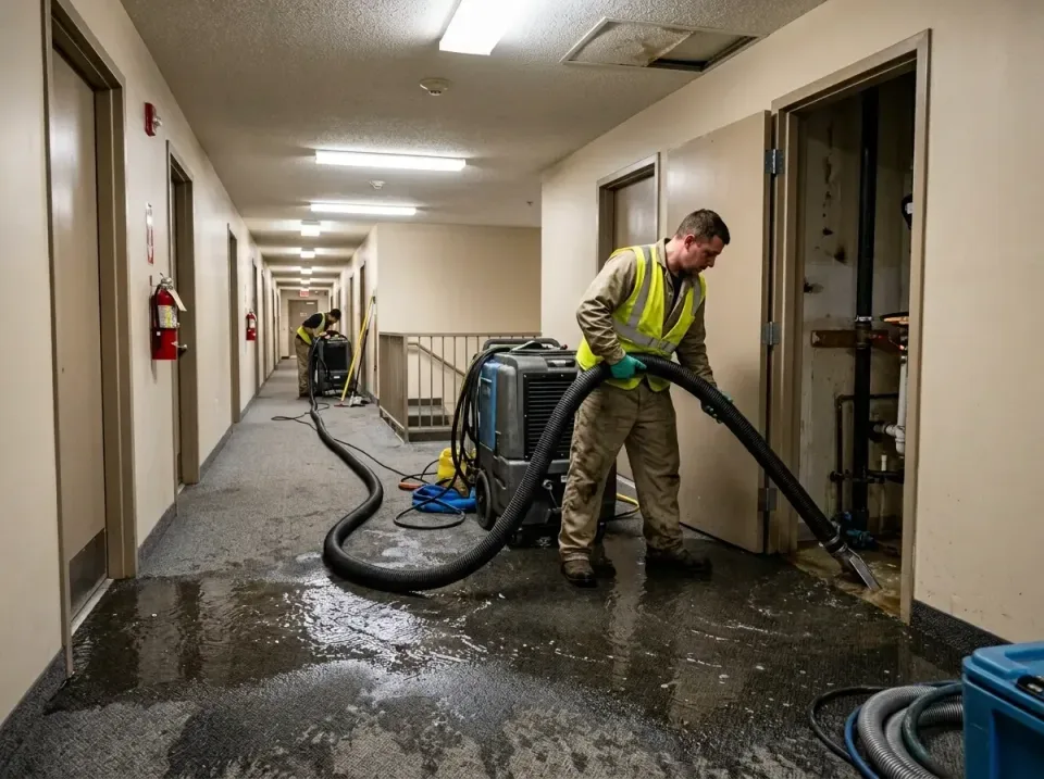 multi-unit-apartment-hallway-f-005 — frequently asked questions, Emergency Burst Pipe Water Extraction & Removal in Gravette…